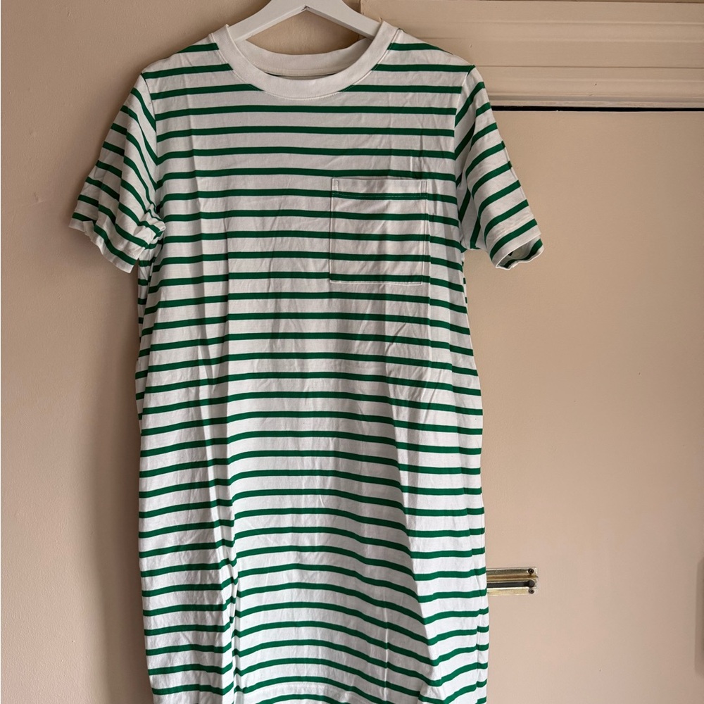 Everlane Green and White Striped Tee - Picture 3 of 3